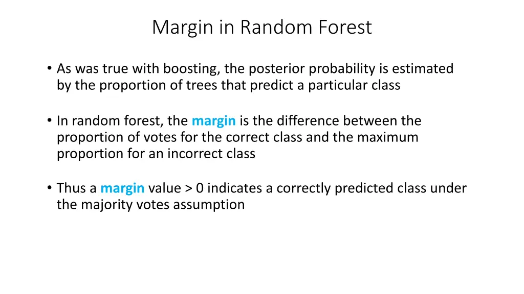 margin in random forest