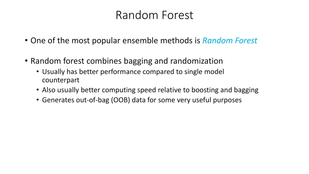 random forest
