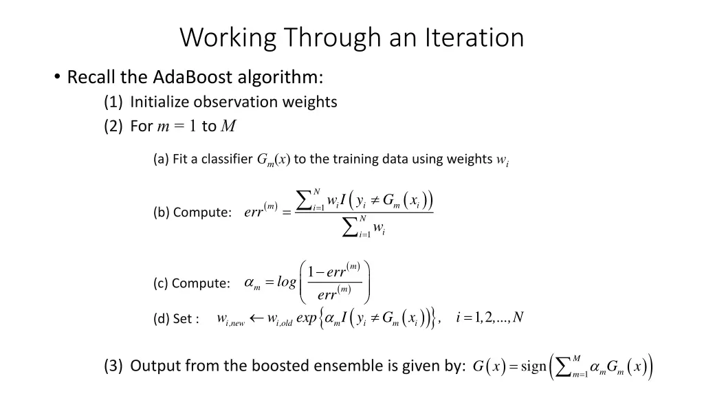 working through an iteration