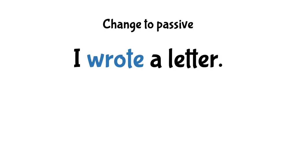 change to passive i wrote a letter