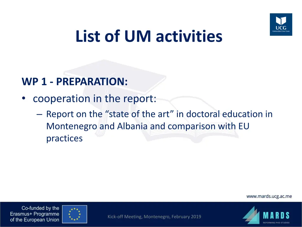 list of um activities