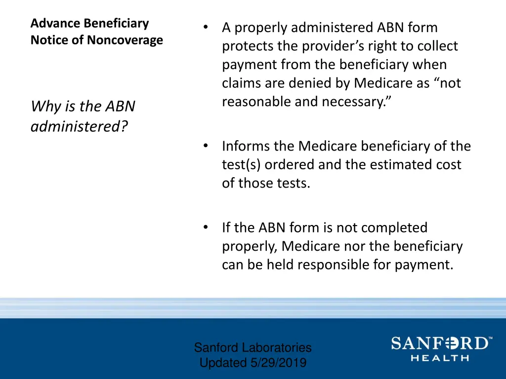 advance beneficiary notice of noncoverage