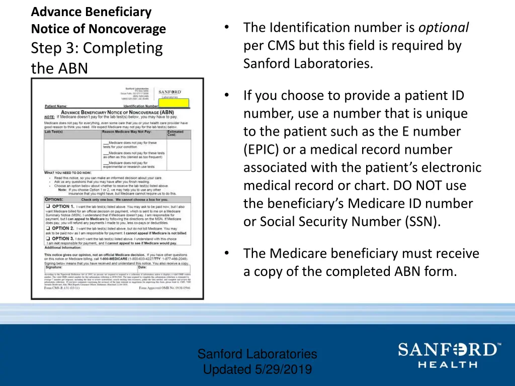 advance beneficiary notice of noncoverage step 2