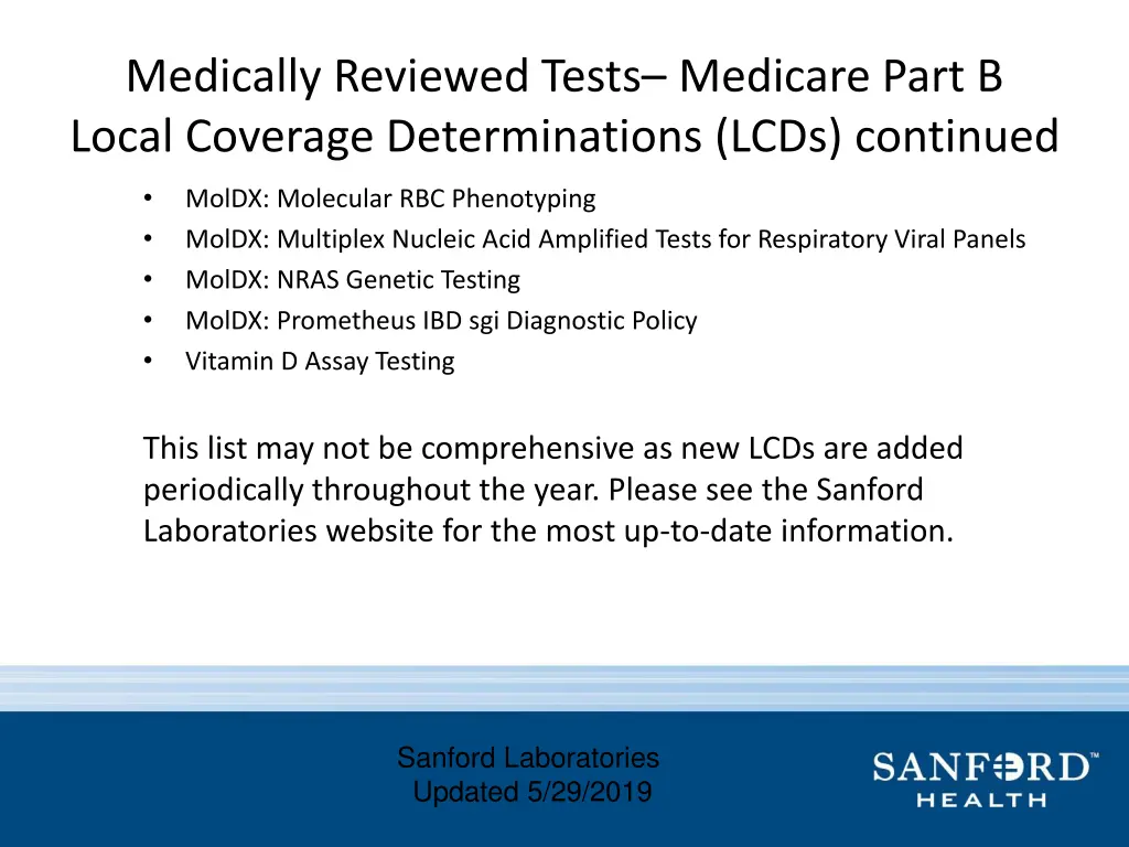 medically reviewed tests medicare part b local 2