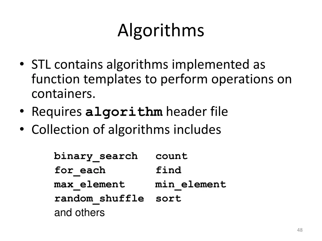 algorithms