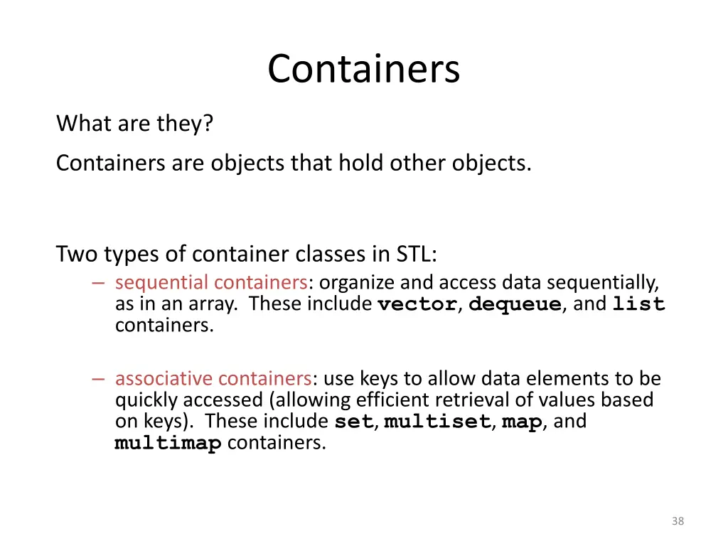 containers