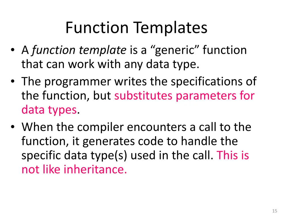 function templates a function template