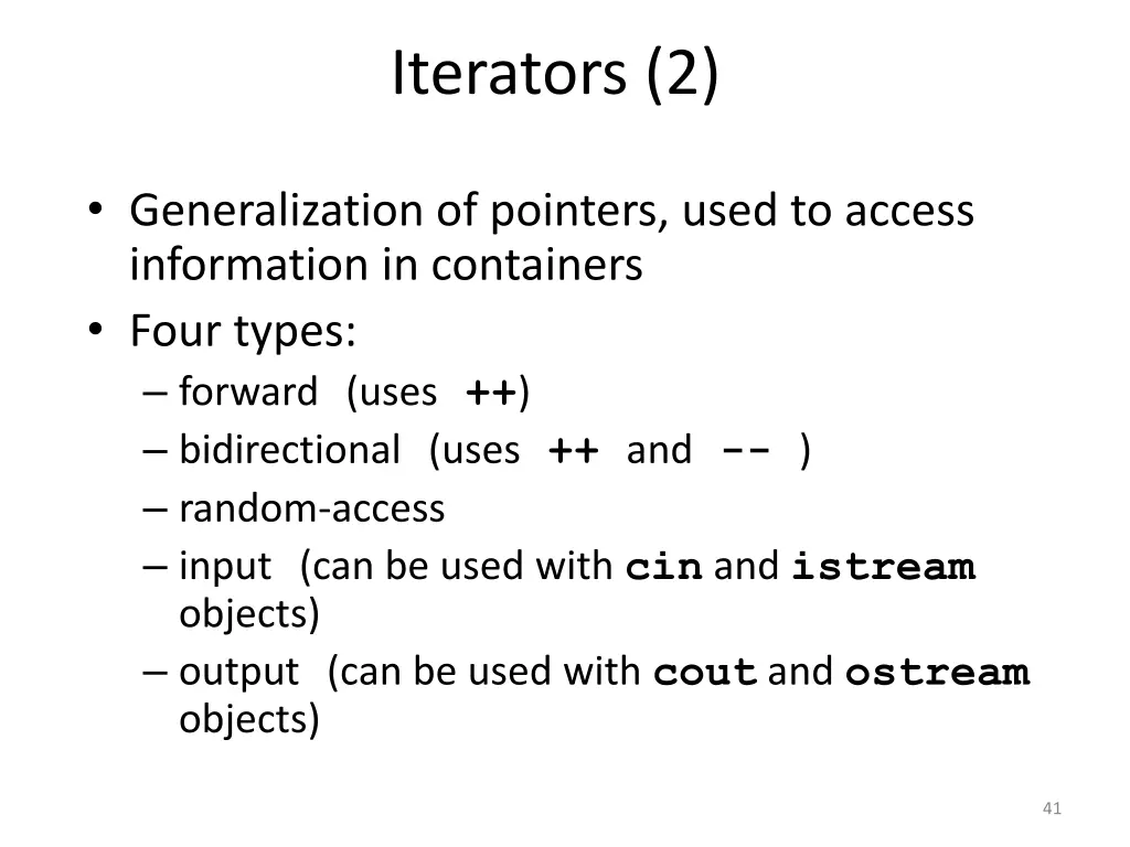 iterators 2