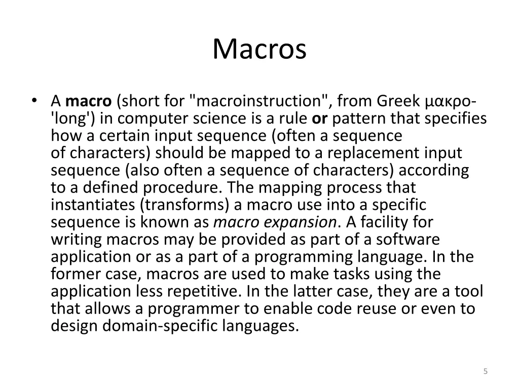 macros