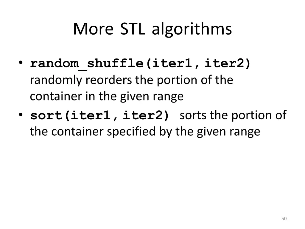 more stl algorithms