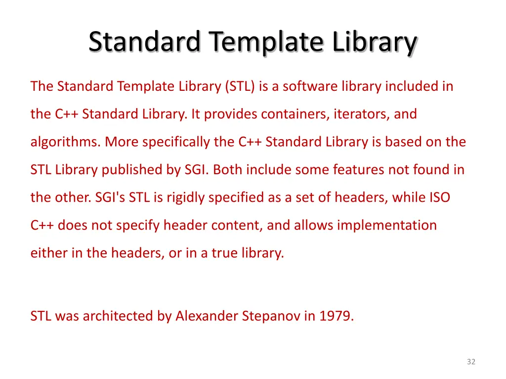 standard template library