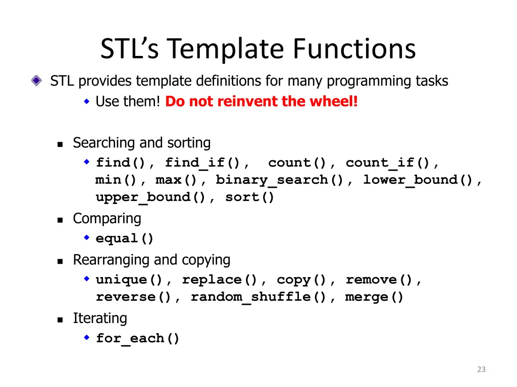 stl s template functions stl provides template