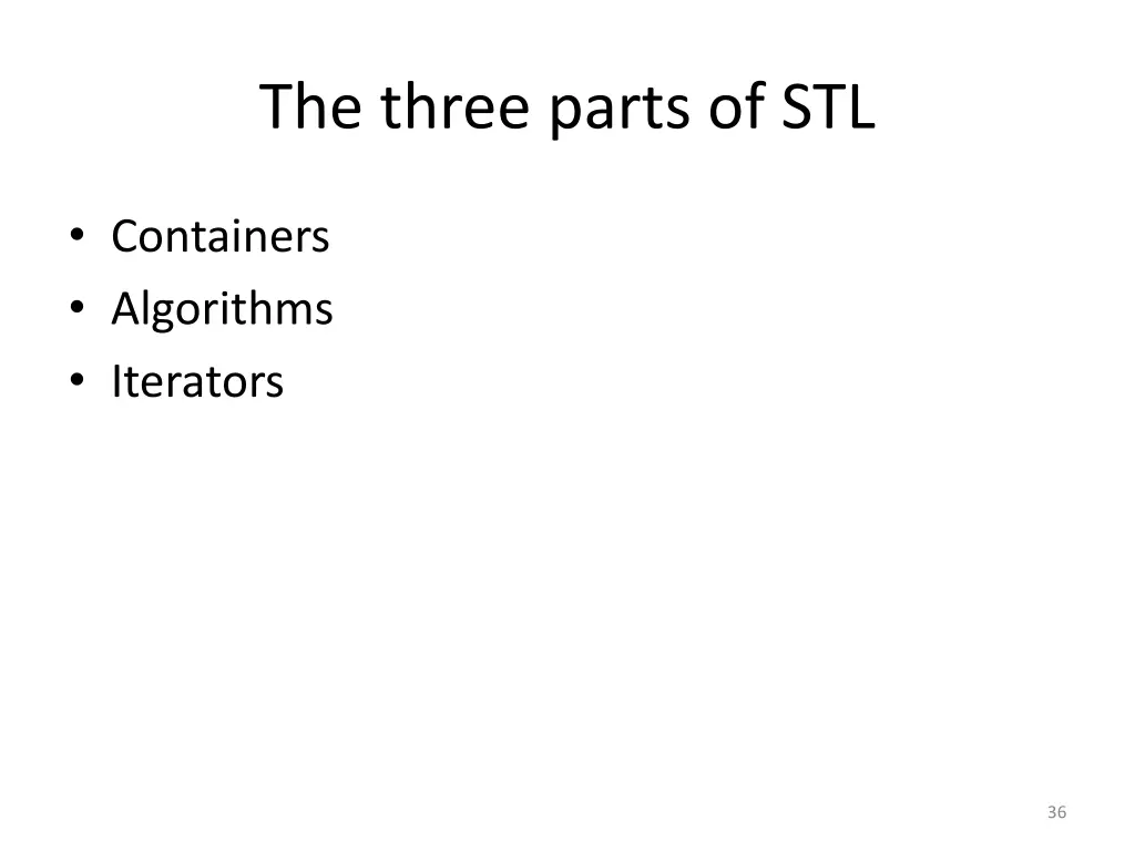 the three parts of stl