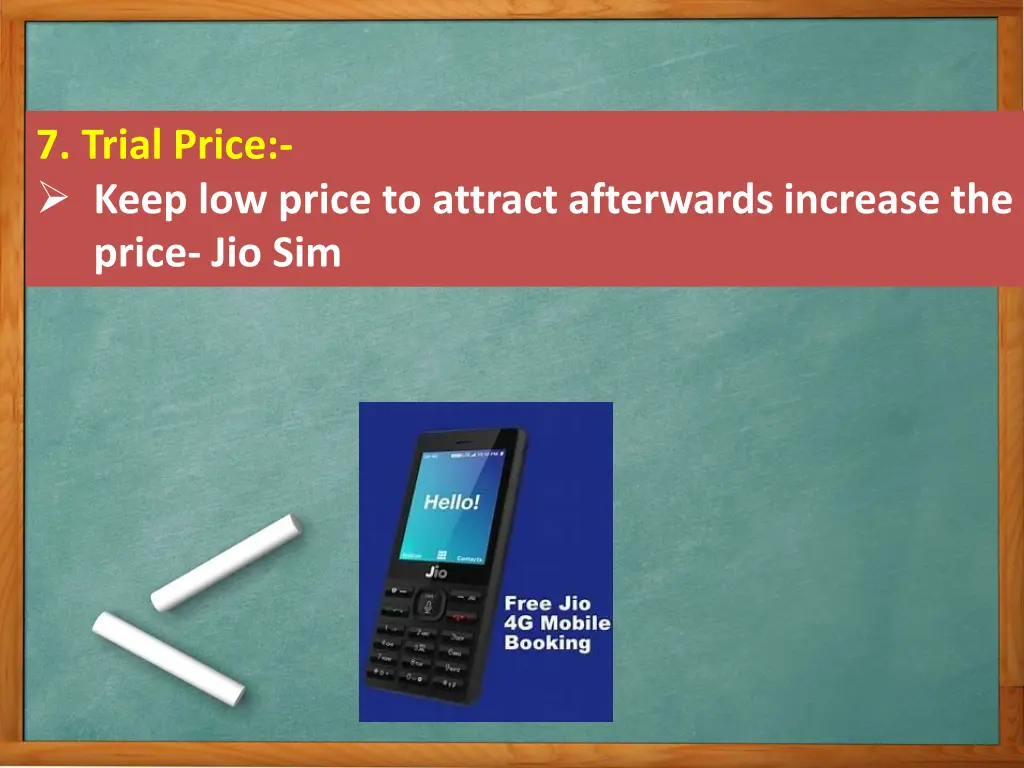 7 trial price keep low price to attract