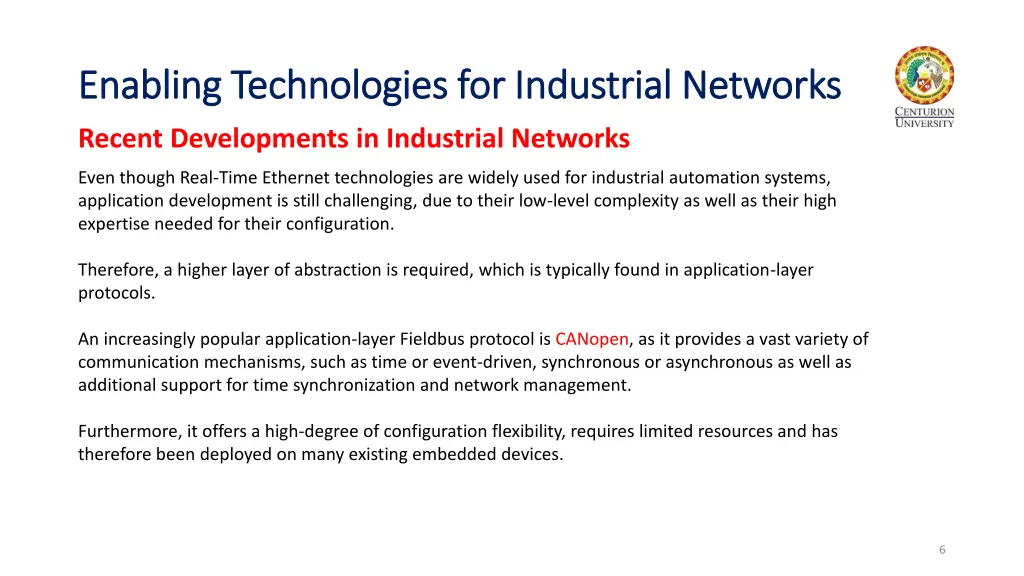enabling technologies for industrial networks 3