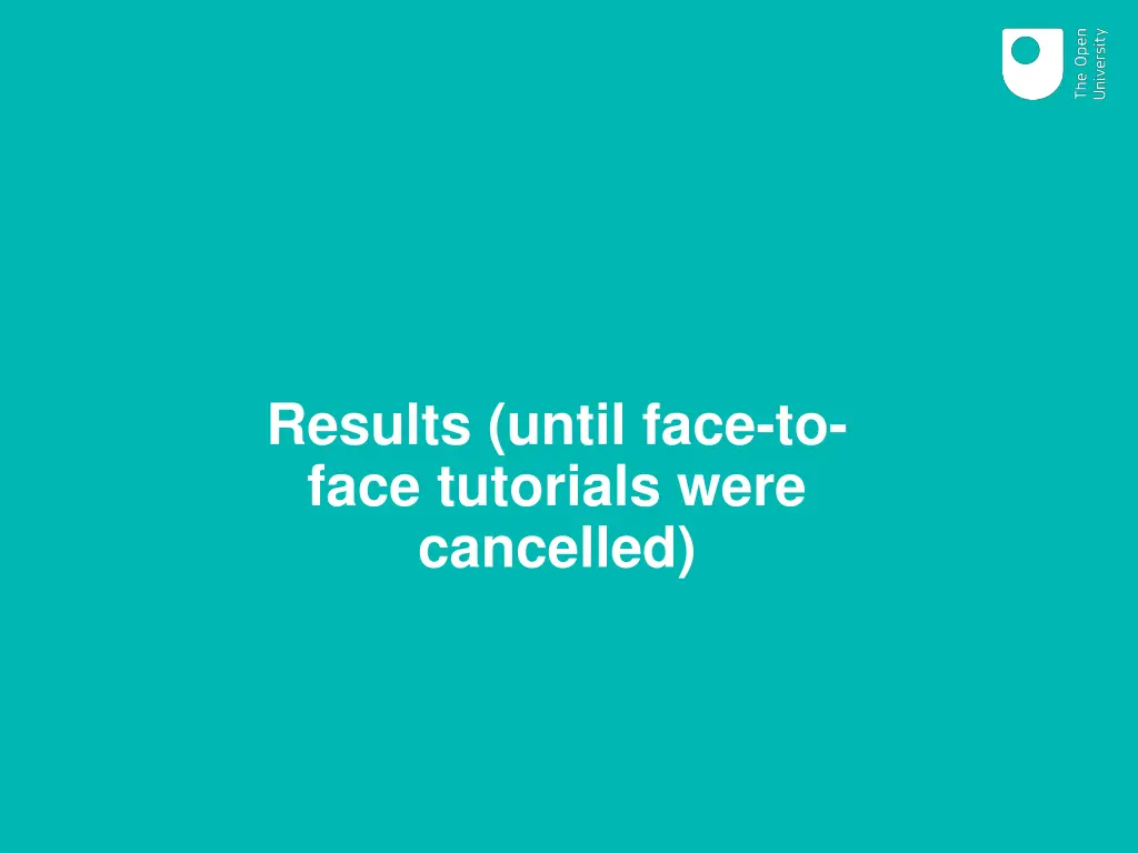 results until face to face tutorials were