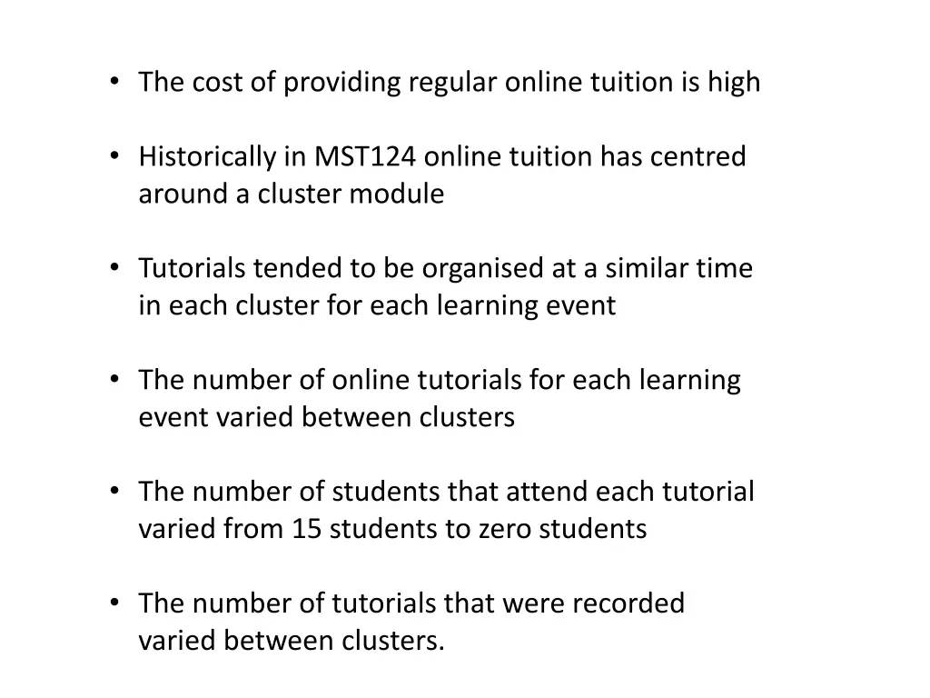 the cost of providing regular online tuition 1