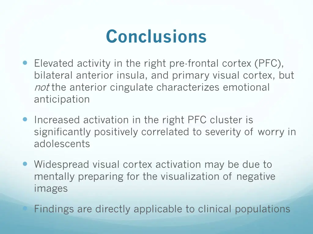 conclusions
