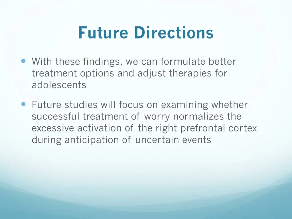 future directions