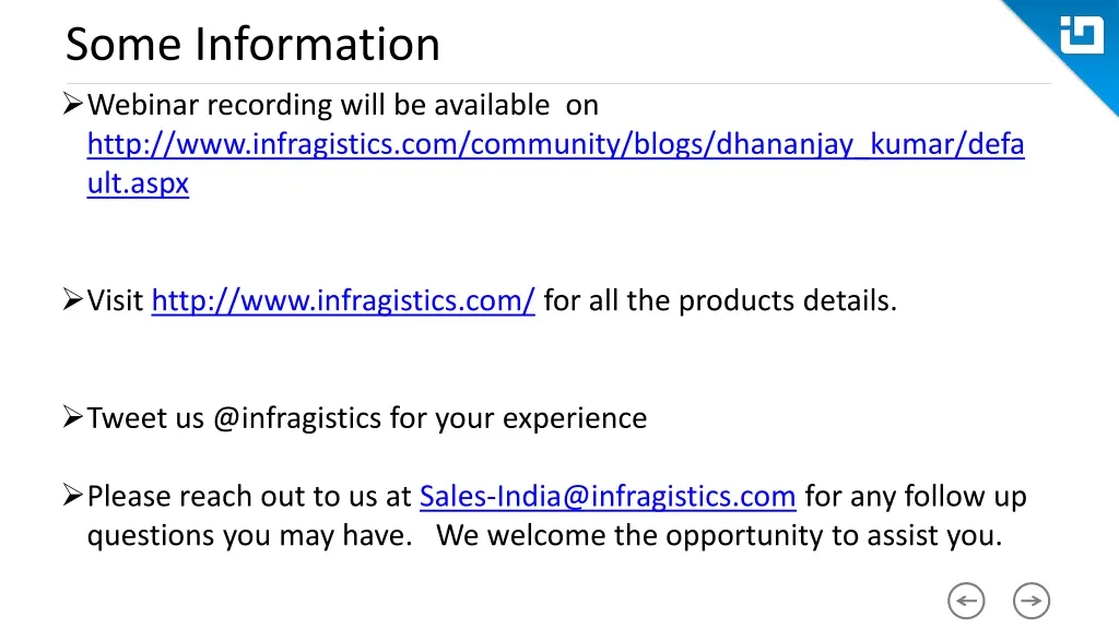 some information webinar recording will