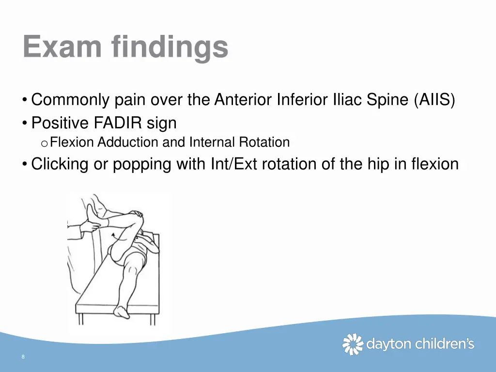 exam findings