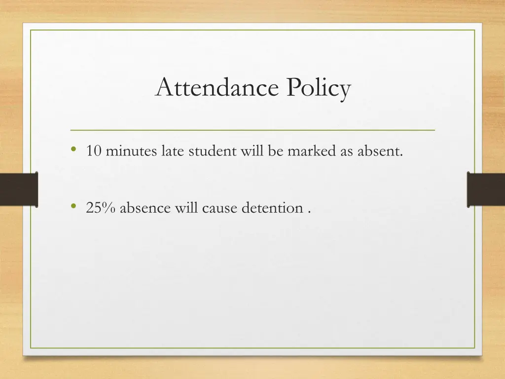 attendance policy