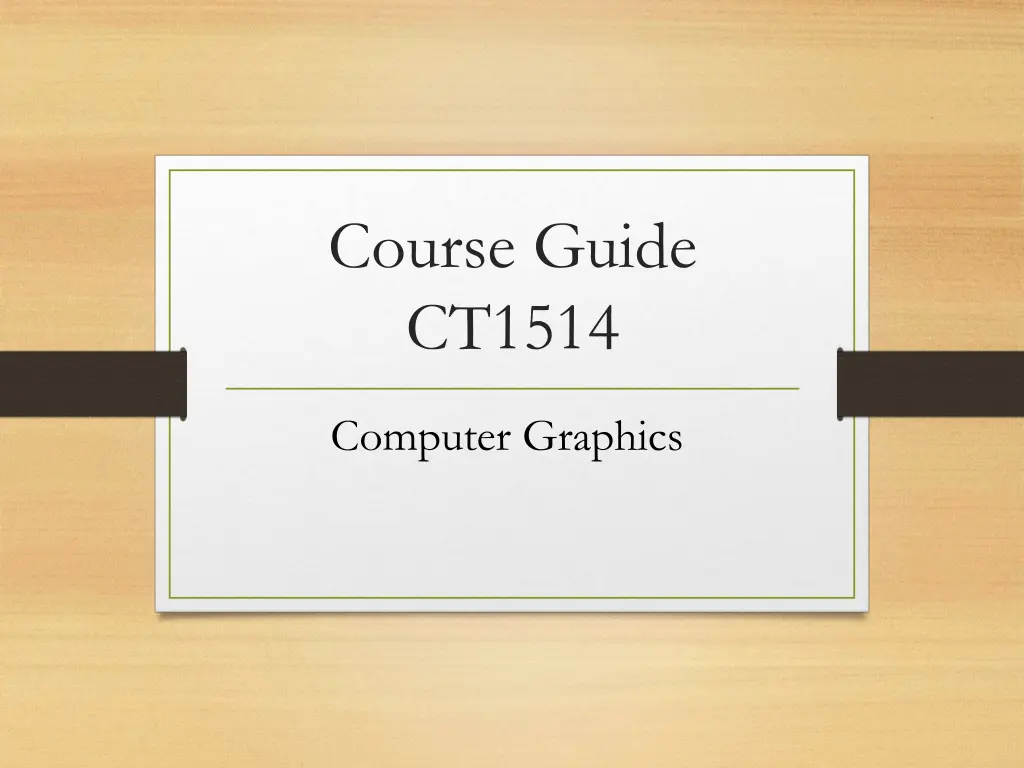course guide ct1514