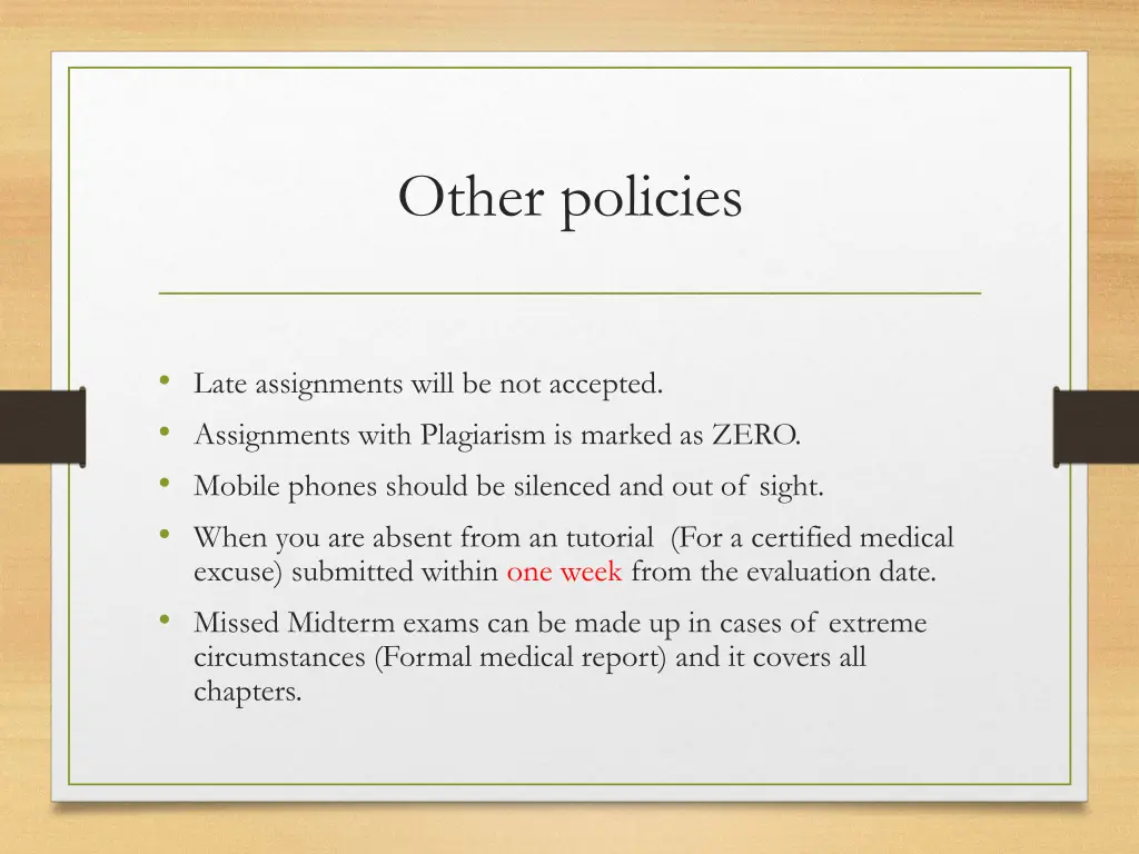 other policies