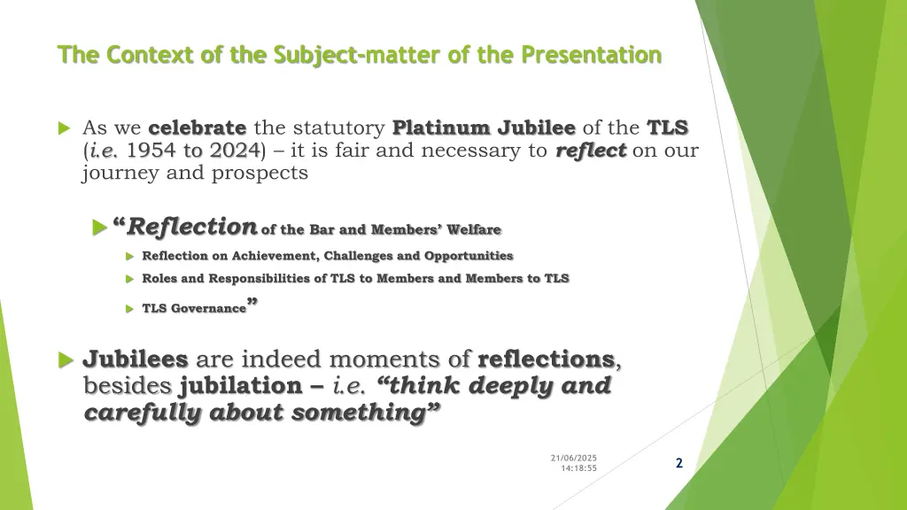 the context of the subject matter
