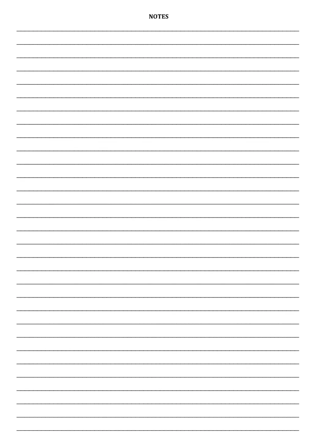 notes