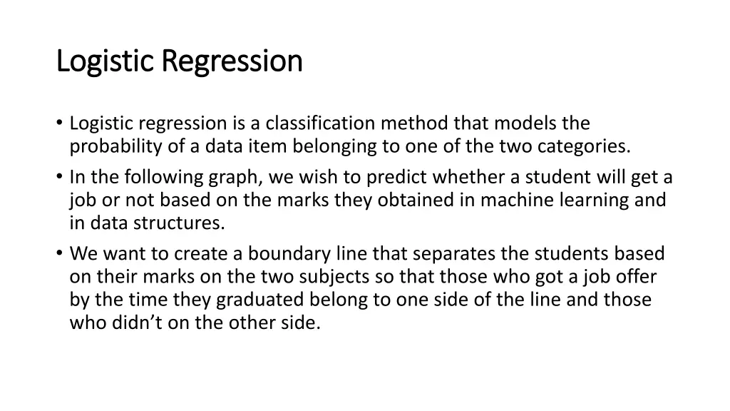logistic regression logistic regression