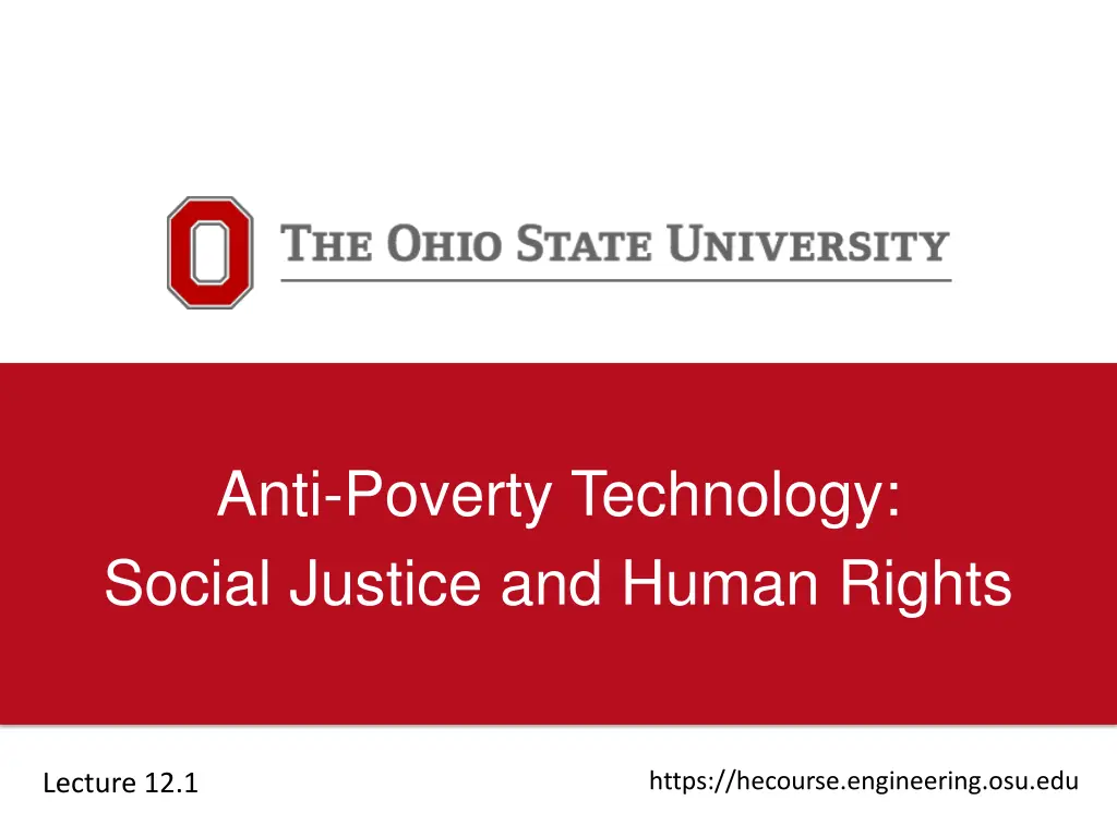 anti poverty technology social justice and human