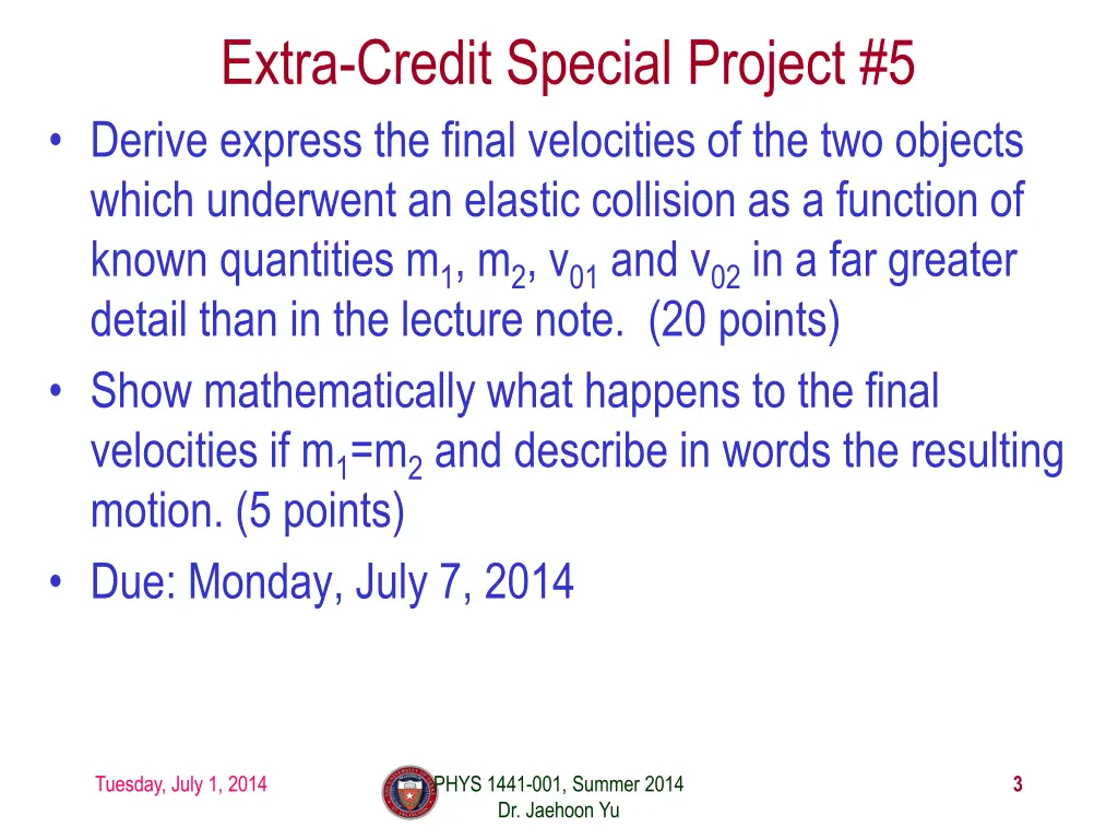 extra credit special project 5 derive express