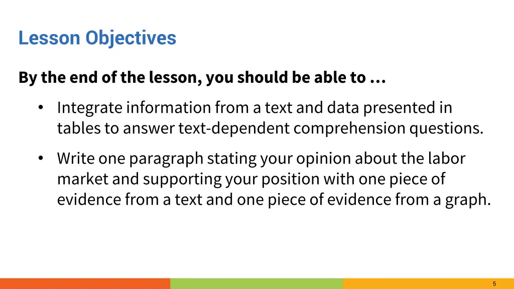 lesson objectives