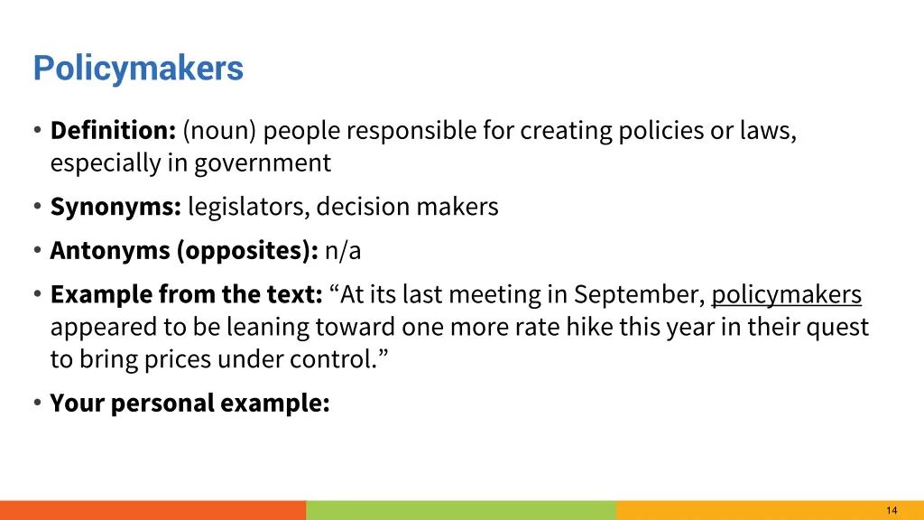 policymakers