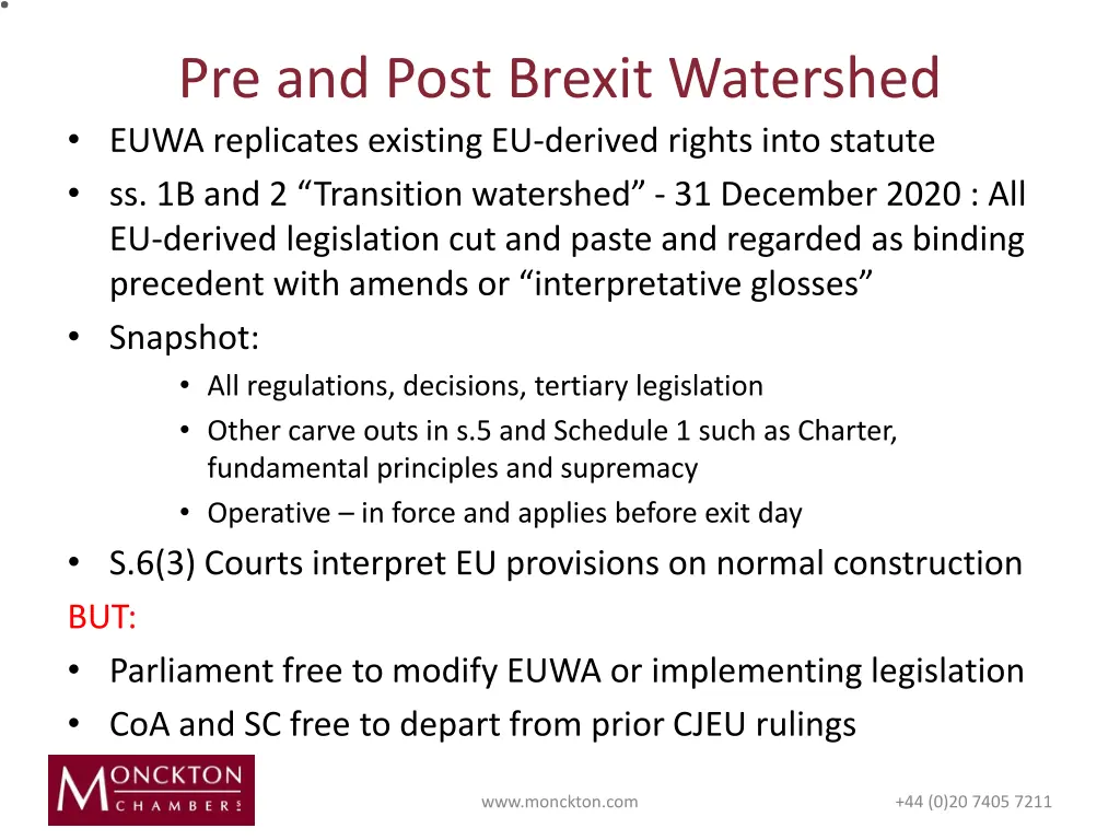 pre and post brexit watershed