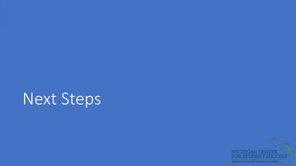 next steps