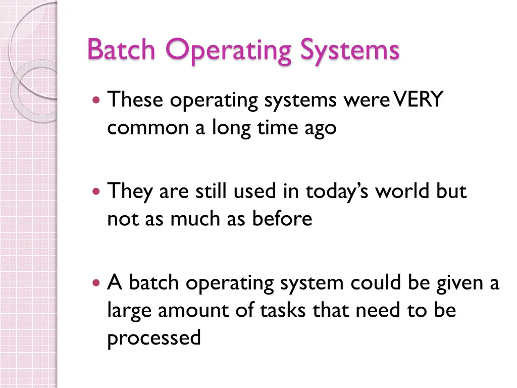 batch operating systems