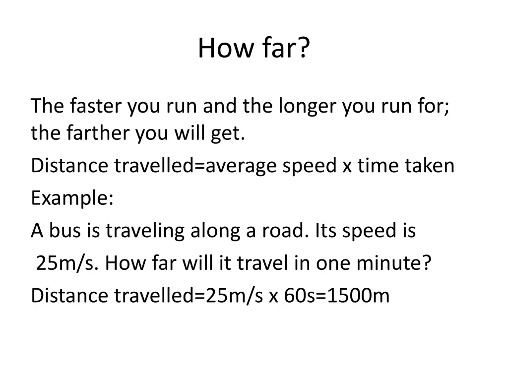 how far