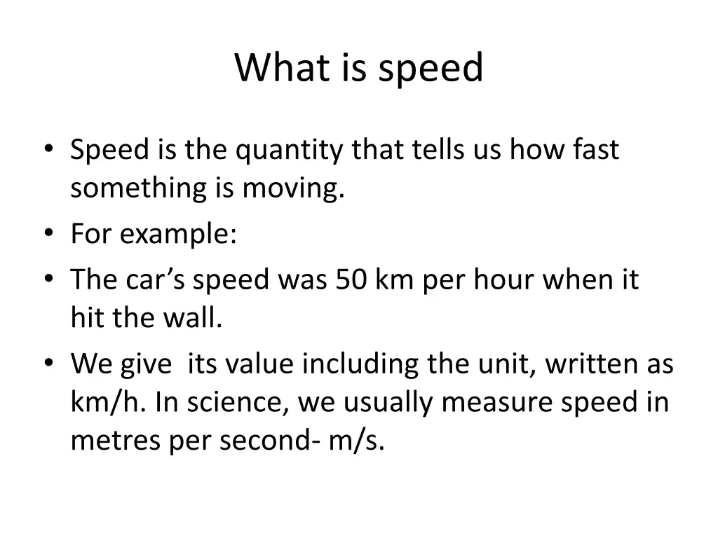 what is speed
