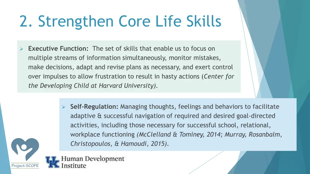 2 strengthen core life skills