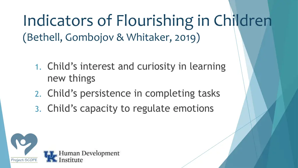 indicators of flourishing in children bethell