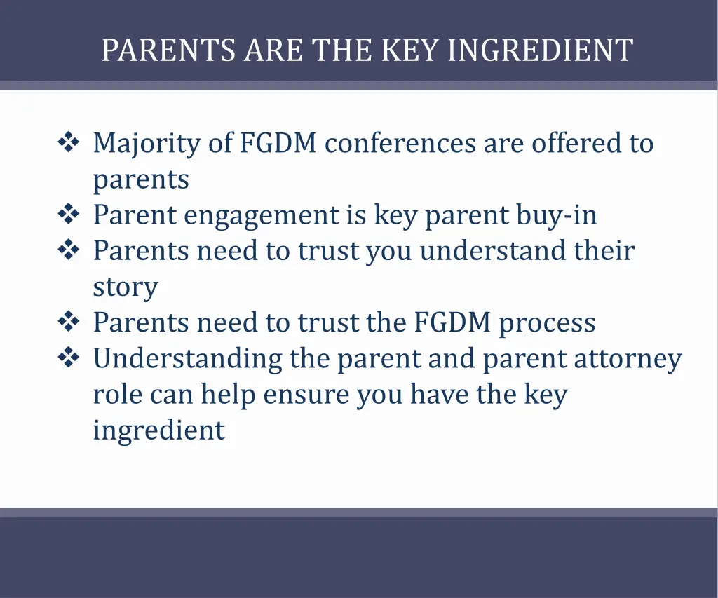 parents are the key ingredient 1