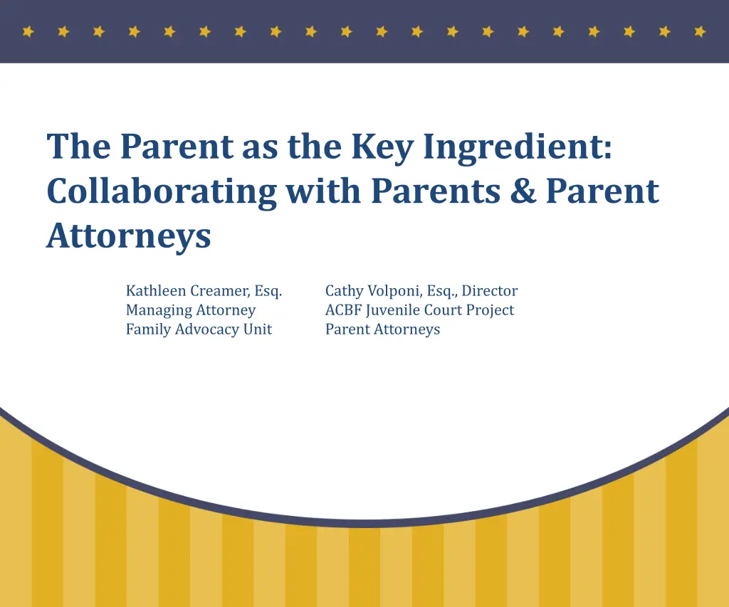the parent as the key ingredient collaborating