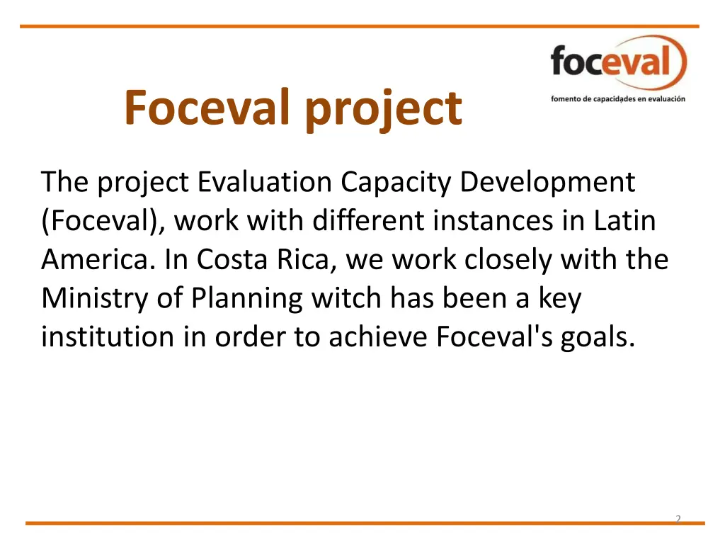 foceval project