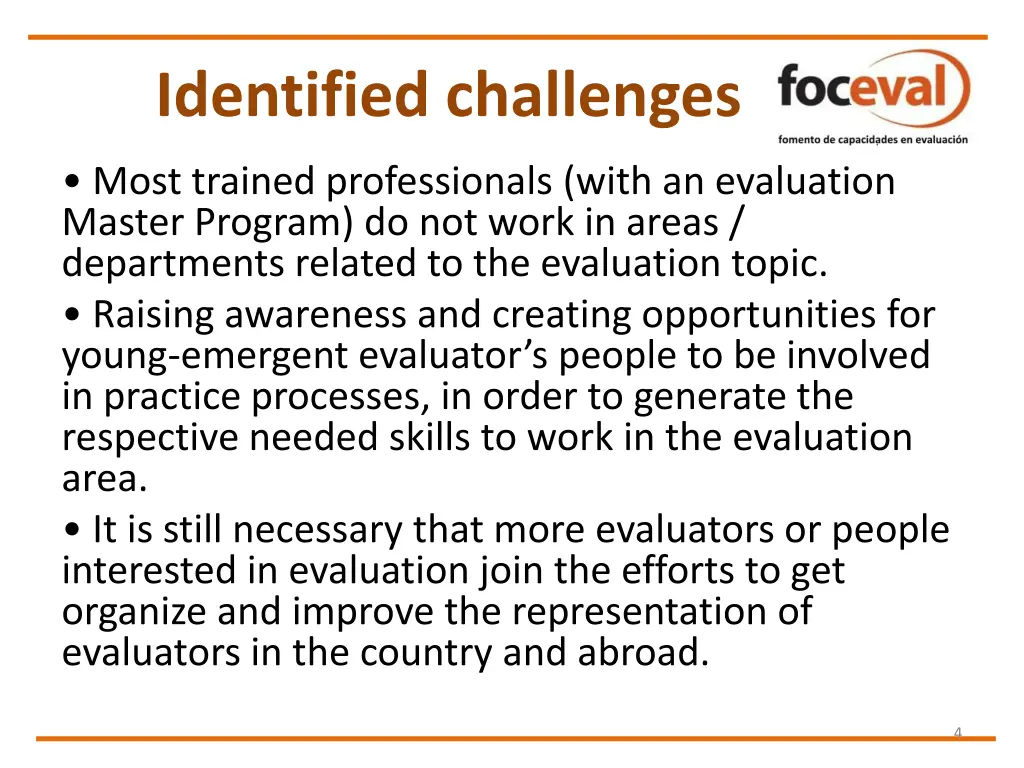 identified challenges