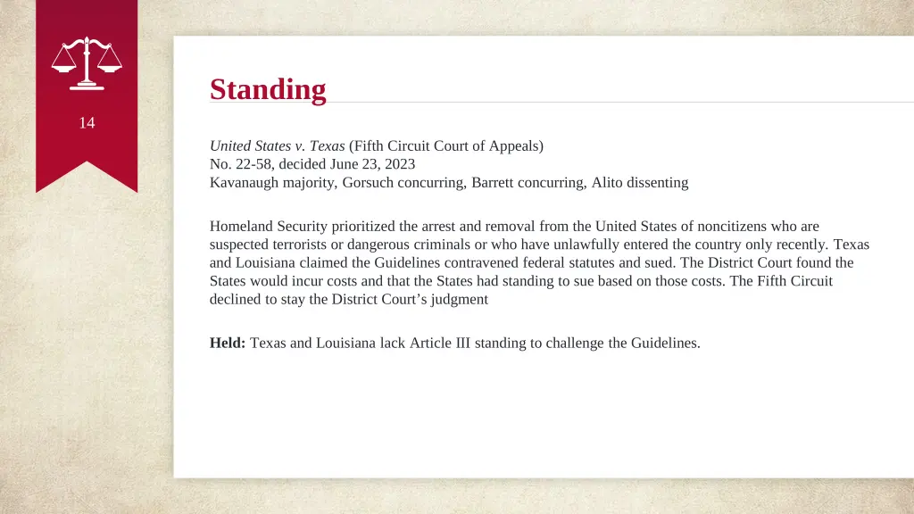 standing