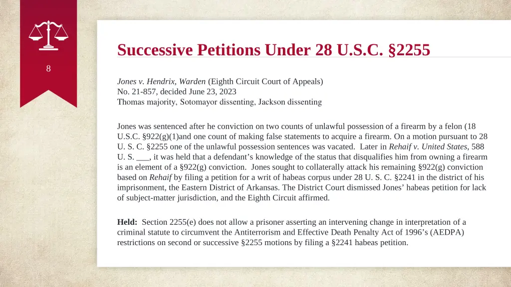 successive petitions under 28 u s c 2255