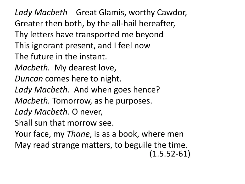lady macbeth great glamis worthy cawdor greater 1