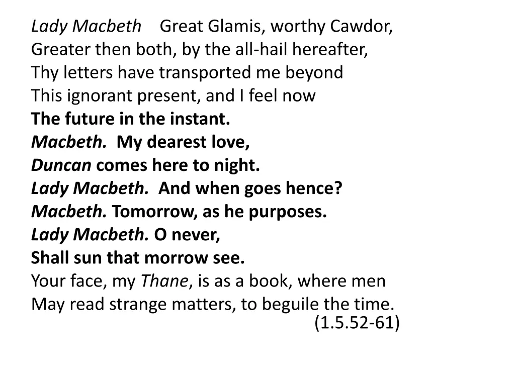 lady macbeth great glamis worthy cawdor greater